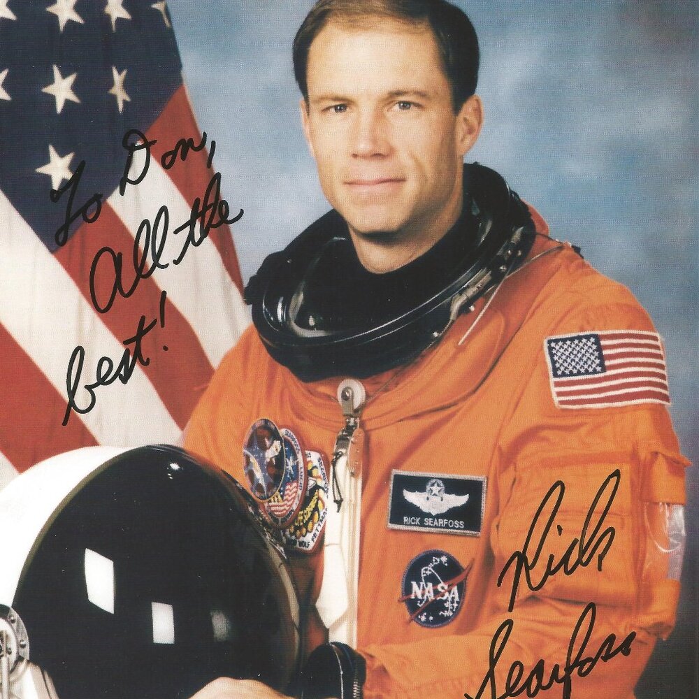 Vintage Autographed Photo Official NASA Rick Searfoss JSA COA 8" x 10"